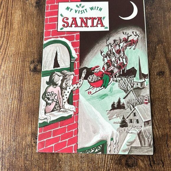 Lot of 4 vintage 1960-65 Santa & Me photo picture + card - Picture 4 of 13
